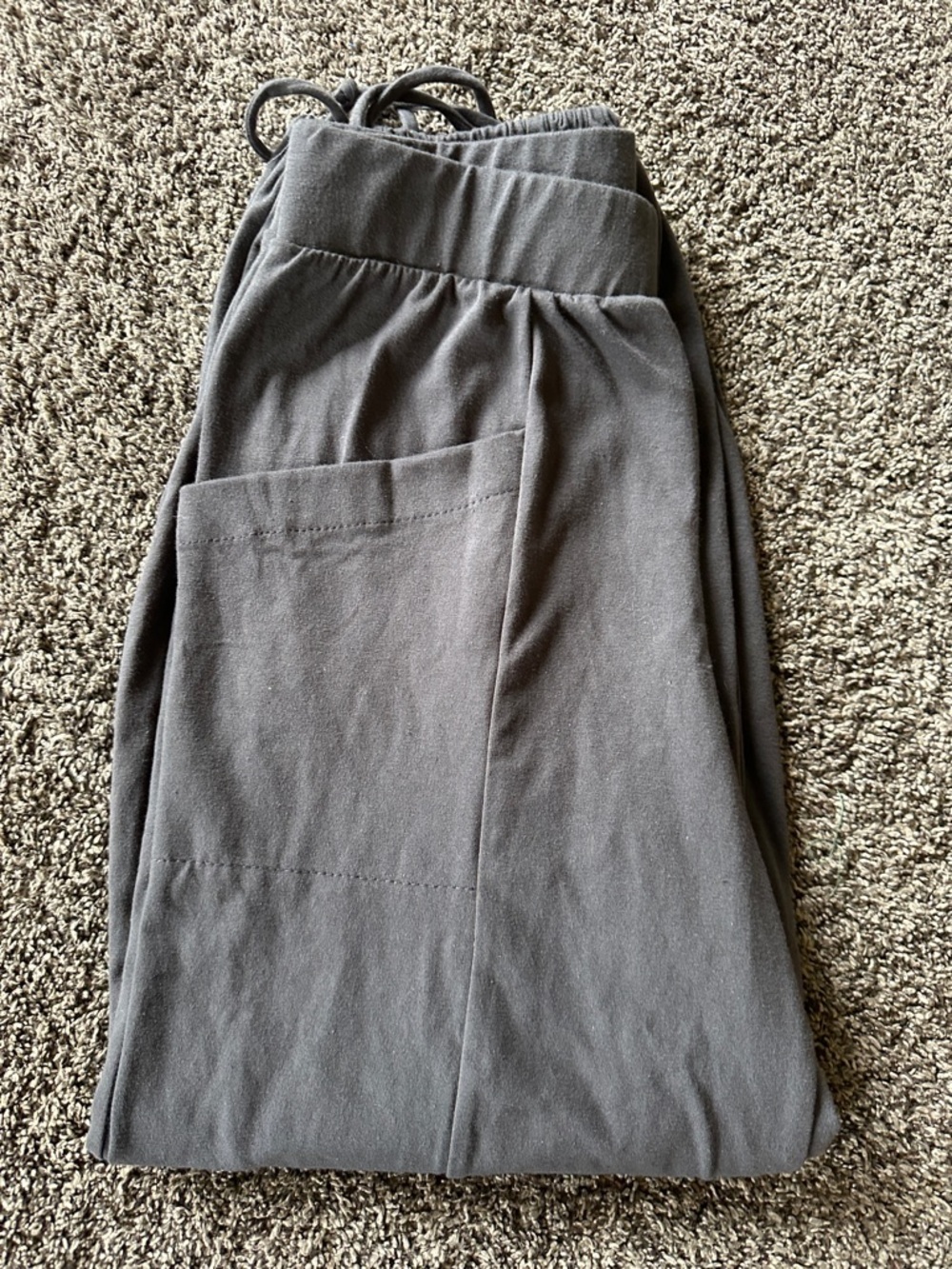 Final Touch Charcoal Gray Drawstring Harem Pants size Small Cotton Relaxed - Picture 6 of 6